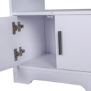 Livingandhome Contemporary Wooden Sideboard Cabinet with Open Storage