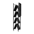 Livingandhome Black 5-Tier Metal Storage Rack