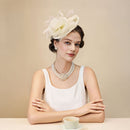 Feather Flower Mesh Fascinator