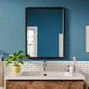Livingandhome Rectangular Aluminum Alloy Frame Wall Mirror
