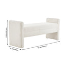 LivingandHome H-Shaped Teddy Upholstered Bench