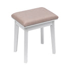 Livingandhome MDF Vanity Table with Storage Drawers and Padded Stool