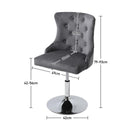Livingandhome Velvet Upholstered Adjustable Bar Stool