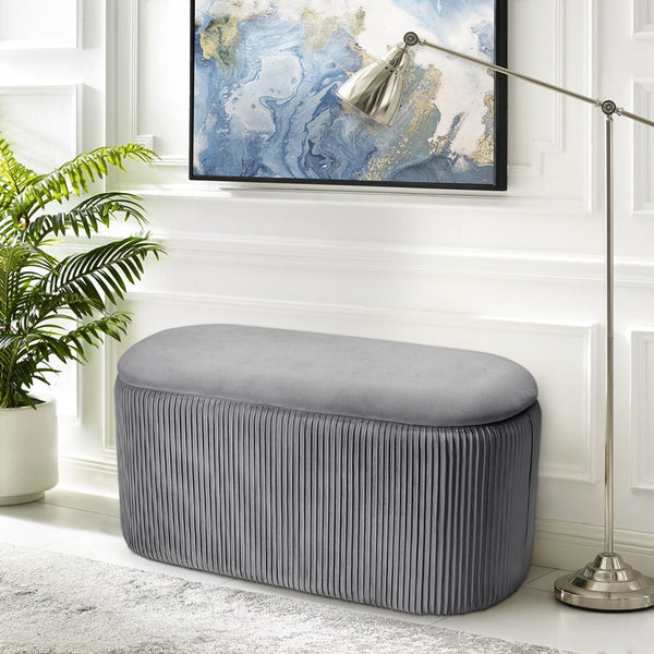 Livingandhome Modern Pleated Storage Stools