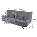 Livingandhome Modern Linen Fabric Sofa Bed