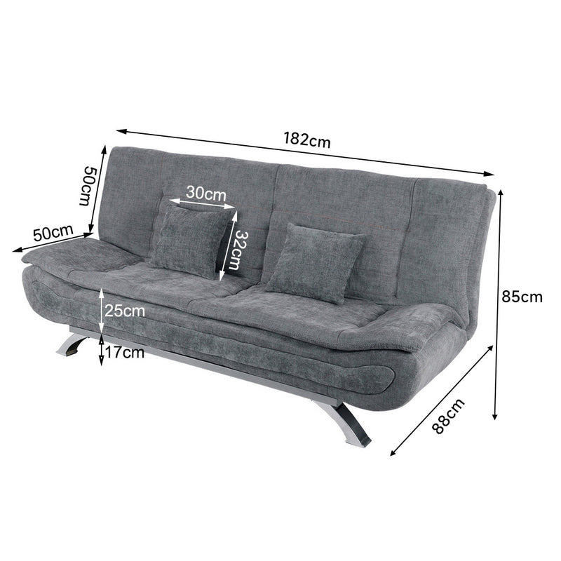 Livingandhome Modern Linen Fabric Sofa Bed