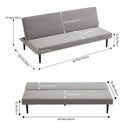 Livingandhome Modern Grey Convertible Sofa Bed