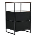 Livingandhome Rustic Wood and Metal Storage Cabinet