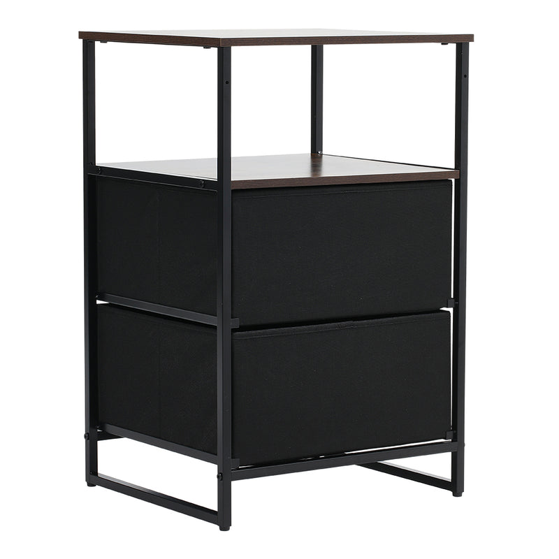 Livingandhome Rustic Wood and Metal Storage Cabinet