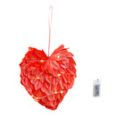 Livingandhome LED Light Red Feather Creative Hanging Ornament