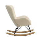 Cottonfy UK Fleece Rocking Chair with Removable Cushion