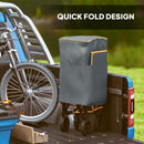 Outsunny Double Decker Folding Trolley Cart On Wheels, 200KG Capacity
