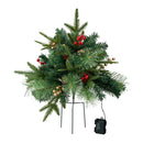 Lifeideas 1 Pack Artificial Christmas Tree Urn Filler Decoration with String Lights