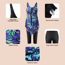 2 Piece Tankini Swimsuit with Double Shoulder Straps