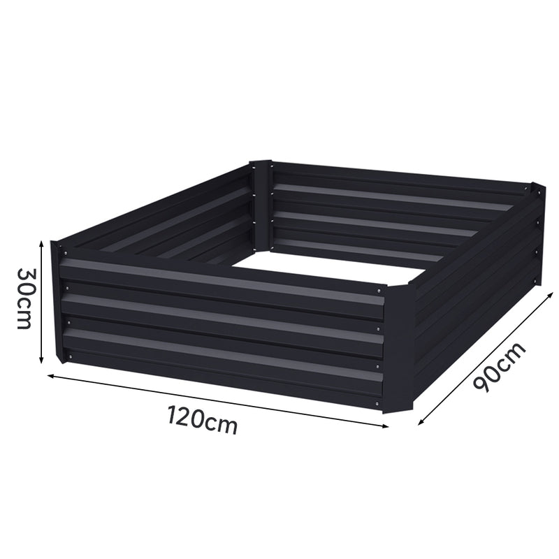 Livingandhome Galvanized Steel Raised Garden Bed Planter Box