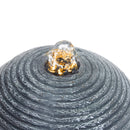 Garden Sanctuary Modern Style Trapezoidal Water Polo Fountain with Warm Light Outdoor