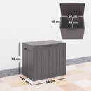 Outsunny 93L Plastic Garden Storage Box, Storage Container w/ Handles, Brown