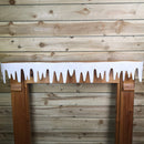 Premier White Felt 18cm x 240cm Decorative Glitter Christmas Icicle Fringe Wall Fireplace Decoration