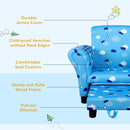 HOMCOM Children's Armchair with  Footrest - Blue