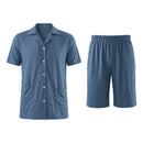 Short Sleeve Loungewear Set Blue