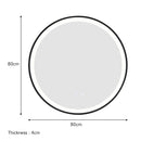Round Metal Framed LED Wall Mirror