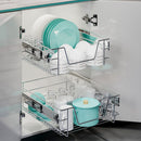 Lifeideas Pair of Pull-Out Wire Baskets for Kitchen Cabinets