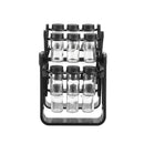 Livingandhome Ferris Wheel Spice Rack With 18 Glass Spice Jars