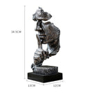 Lifeideas Creative Silence is Golden Figurine for Tabletop Decor