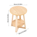 Livingandhome Modern 2-Tier Wooden Side Table