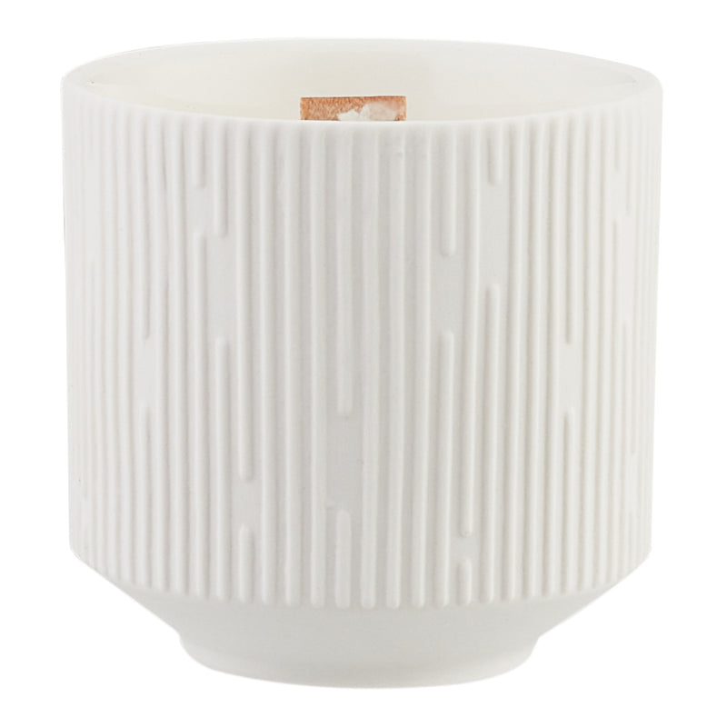 Lifeideas Ceramic Wood Wick Soy Wax Scented Candle