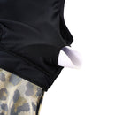 Wrap-Front V-Neck One-piece Leopard Print Swim Dress With Safety Swim Briefs