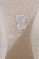 Livingandhome Modern Teddy Bear Fur Upholstered Ottoman