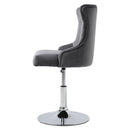 Livingandhome Velvet Upholstered Adjustable Bar Stool