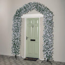 8ft (2.60m) Samuel Alexander Double Door Snow Flocked Christmas Tree Arch with 2000 Tips