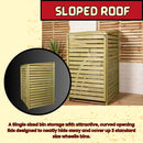 68cm x 1.2m Wooden Outdoor Garden Single Wheelie Bin Store Storage