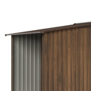 Breeins 4x8FT Metal Garden Storage Shed With Log Storage