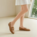 Casual Closed Toe Slip-on Horsebit PU Loafer - Tan