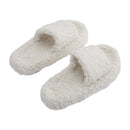 Open Toe Plush Cotton Slippers
