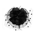 Black Feather Flower Mesh Fascinator