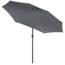 Livingandhome 3M Large Rotating Patio Parasol for Outdoor Sunshade and Rain