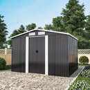 6*8 FT/8*8FT/10*8FT/12*10FT Metal Apex Roof Garden Tool Storage Shed