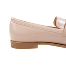 Casual Closed Toe Slip-on Chain Loafers with Low Heel