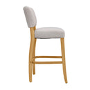 Livingandhome Set of 2 Linen Bar Stool Bar Height for Kitchen Island Cafe