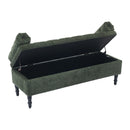 Livingandhome Chenille Upholstered Storage Bench