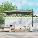Livingandhome Large Square Canopy Rotating Outdoor Cantilever Parasol
