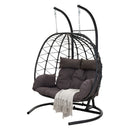 Breeins 2-Seater Swing Hanging Egg Chair With Metal Stand