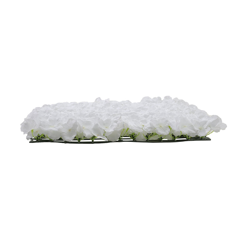 Lifeideas Handcrafted White Silk Hydrangea Flower Panel