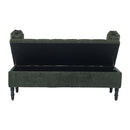 Livingandhome Chenille Upholstered Storage Bench