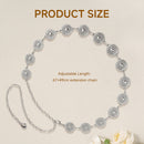 Round Coin-Shaped Charms Adjustable Metal Waist Chain Accessory - Silver