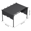 Outdoor Pergola with Adjustable Canopy